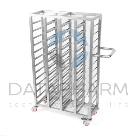 Wózek czterosekcyjny do kaset 