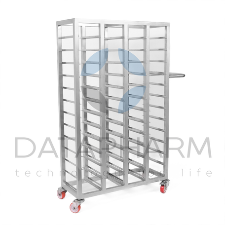 Wózek czterosekcyjny do kaset 