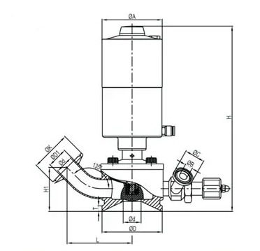 Aseptic Tank Bottom Valve