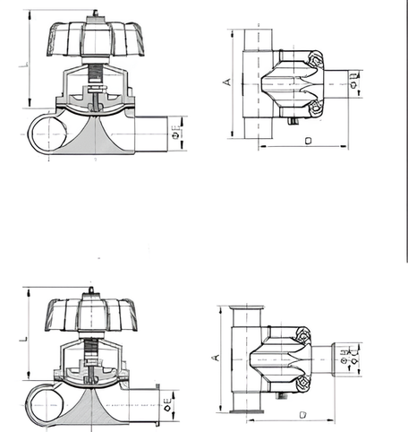 Pneumatic 3-Way Diaphragm Valve