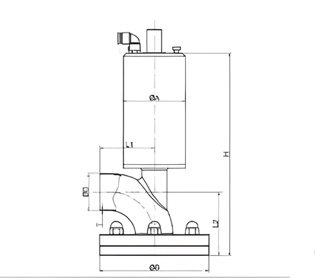 Vacuum Pneumatic Tank Bottom Valve