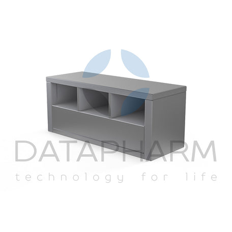 Pharmaceutical Transition Bench with Shoe Compartments