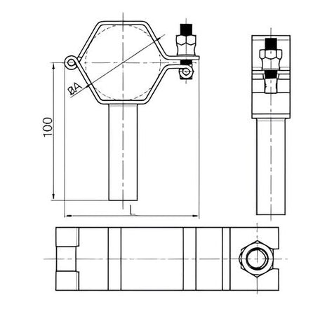 TH3 Hex Pipe Clamp