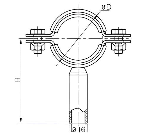 Pipe Support (Blue Sleeve)