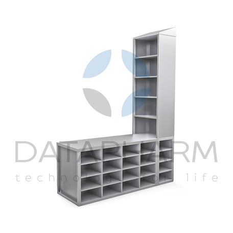 Sanitary Airlock with Transition Bench and Rack
