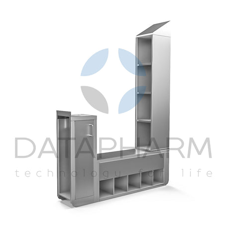 Sanitary Airlock with Transition Bench, Sink, and Rack