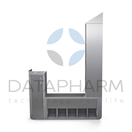 Sanitary Airlock with Transition Bench, Sink, and Rack