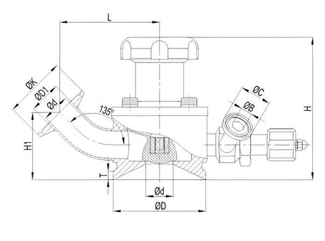 Aseptic Tank Bottom Valve