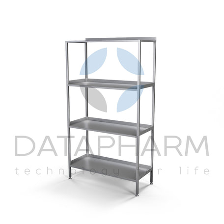 Stainless Steel Storage Rack with Three-Sided Guards