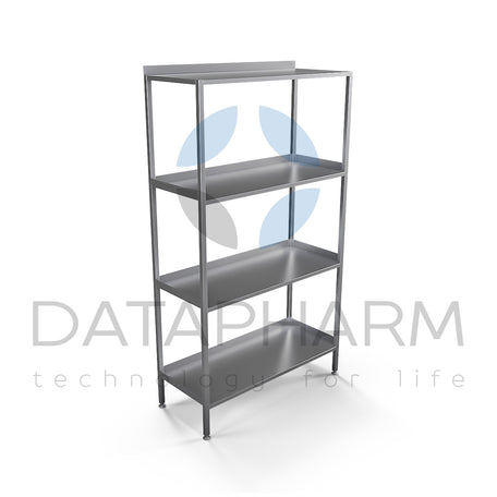 Stainless Steel Storage Rack with Three-Sided Guards
