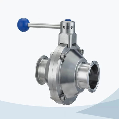 Stainless Steel Sanitary Clamped Maunal Butterfly
