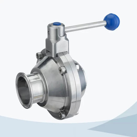 Stainless Steel Sanitary Clamped Maunal Butterfly