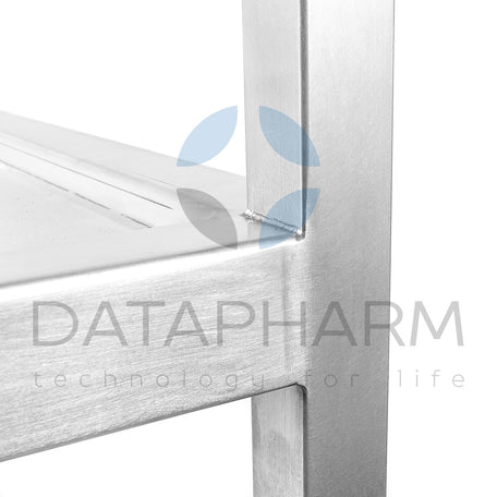Stainless Steel Shelf Unit with Recessed Tiers