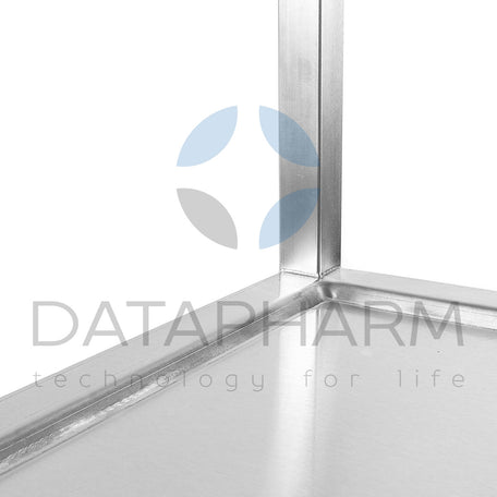 Stainless Steel Shelf Unit with Recessed Tiers