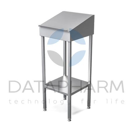 Stainless Steel Writing Table with Slanted Worktop