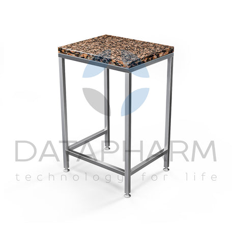 Table with anti-vibration plate for scales