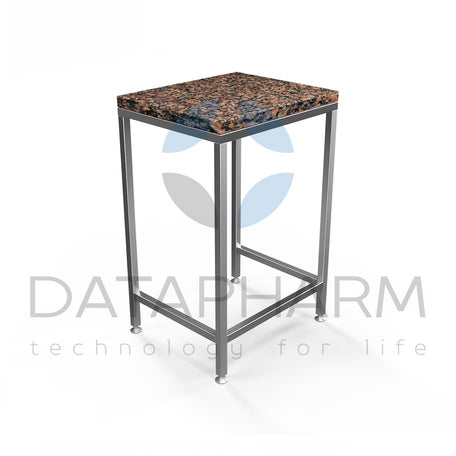 Table with anti-vibration plate for scales