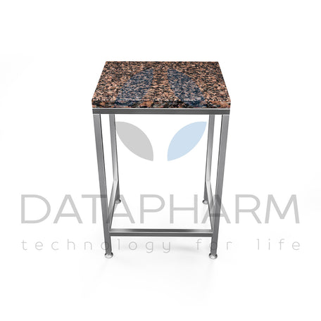 Table with anti-vibration plate for scales