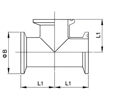 Sanitary 7MP Clamp Tee