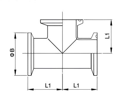Sanitary 7MP Clamp Tee