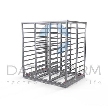 Wózek trójsekcyjny do sterylizacji ampułek 