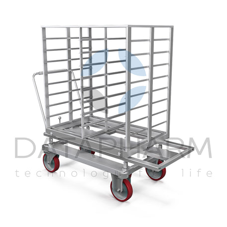 Wózek trójsekcyjny do sterylizacji ampułek 