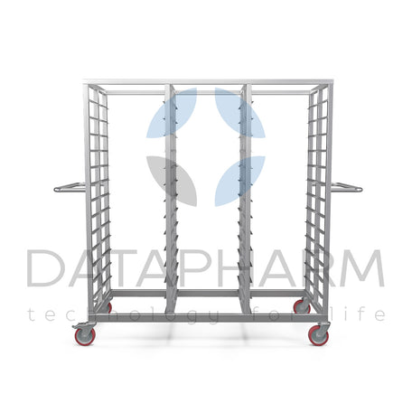 Trzysekcyjny wózek do kaset 