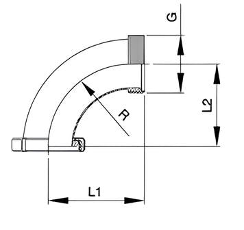 Hygienic 90° Butt Weld Bend