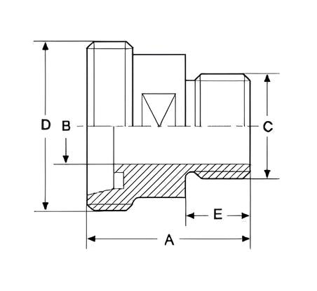 Stainless Steel Food Equipment Male threading adaptor